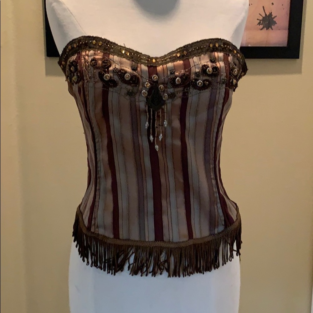 Brown corset top
